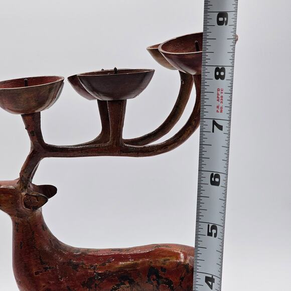 Vintage Decorative Tealight Reindeer Candle Holders Set/2 - Holiday Home Decor - Picture 8 of 8